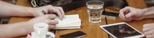 Meeting around a small table