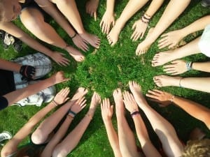 Team hands and feet