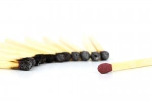 Burnt matches