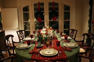 Ready table for dinner