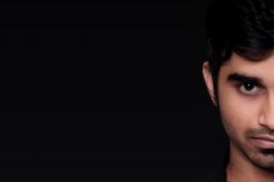 A man with half face