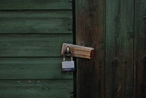 Lock on the door